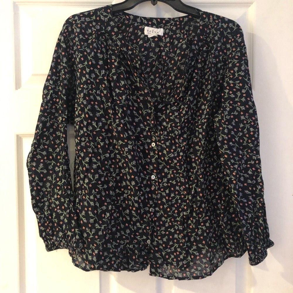 VELVET - girly pretty floral boho top